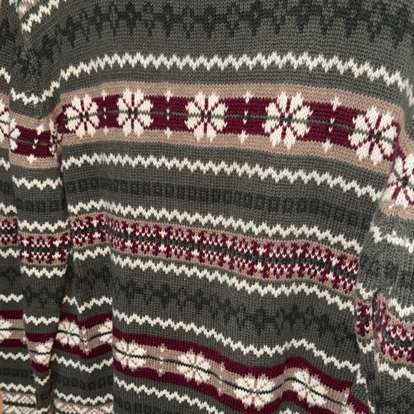 fair-isle Zip-Up knit Sweater - Picture 4 of 4